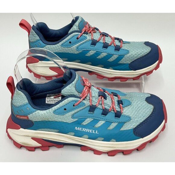 Merrell Moab Speed 2 Hiking Shoes Size 5 Big Kid/ Womens Waterproof Turquoise - Picture 2 of 9